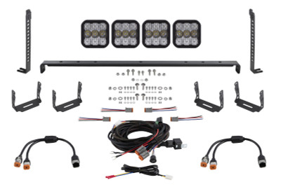Diode Dynamics 14-23 Toyota 4Runner SS5 Stealth Grille LED 4-Pod Kit - Pro White Combo