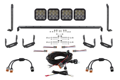 Diode Dynamics 14-23 Toyota 4Runner SS5 Stealth Grille LED 4-Pod Kit Sport - White Driving