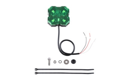 Diode Dynamics Stage Series Single Color LED Rock Light - Green Hookup (one)