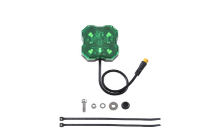 Diode Dynamics Stage Series Single Color LED Rock Light - Green M8 (one)