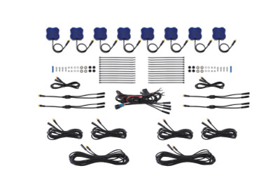 Diode Dynamics Stage Series Single Color LED Rock Light - Blue M8 (8-pack)