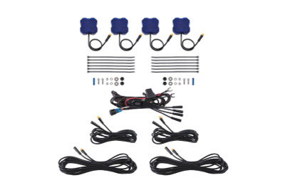 Diode Dynamics Stage Series Single Color LED Rock Light - Blue M8 (4-pack)
