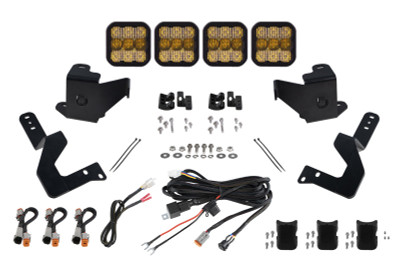 Diode Dynamics 2022 Toyota Tundra SS5 Grille CrossLink Lightbar Kit - Yellow Pro Combo