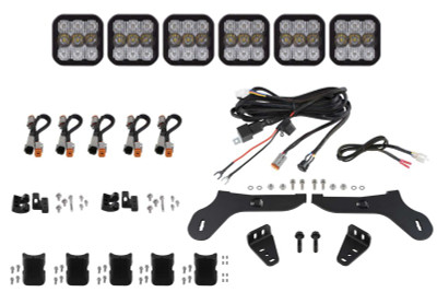 Diode Dynamics 17-20 Ford Raptor SS5 Grille CrossLink Lightbar Kit Sport - White Combo