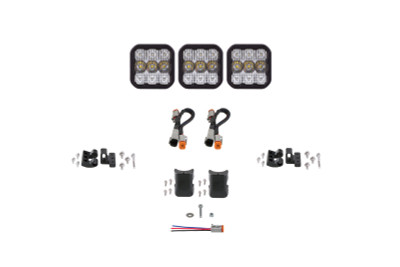 Diode Dynamics SS5 Pro Universal CrossLink 3-Pod Lightbar - White Combo