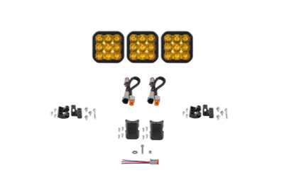Diode Dynamics SS5 Sport Universal CrossLink 3-Pod Lightbar - Yellow Driving