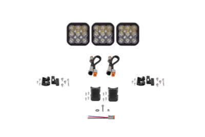 Diode Dynamics SS5 Pro Universal CrossLink 3-Pod Lightbar - White Driving