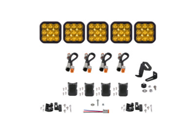 Diode Dynamics SS5 Sport Universal CrossLink 5-Pod Lightbar - Yellow Driving