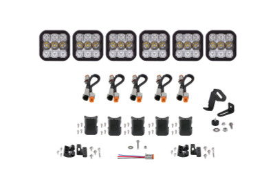 Diode Dynamics SS5 Sport Universal CrossLink 6-Pod Lightbar - White Combo