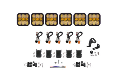 Diode Dynamics SS5 Sport Universal CrossLink 6-Pod Lightbar - Yellow Combo