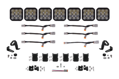 Diode Dynamics SS5 Pro Universal CrossLink 7-Pod Lightbar - White Driving