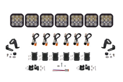 Diode Dynamics SS5 Sport Universal CrossLink 7-Pod Lightbar - White Driving