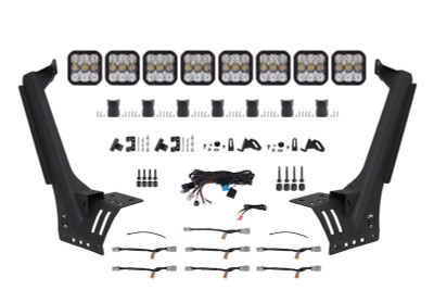 Diode Dynamics Jeep JL SS5 Pro CrossLink Windshield - White Combo Lightbar Kit
