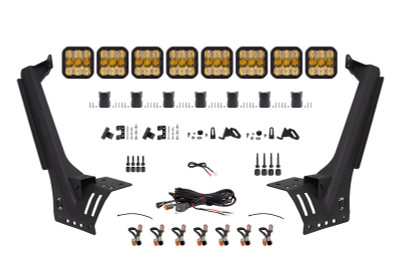 Diode Dynamics Jeep JL SS5 Sport CrossLink Windshield - Yellow Combo Lightbar Kit