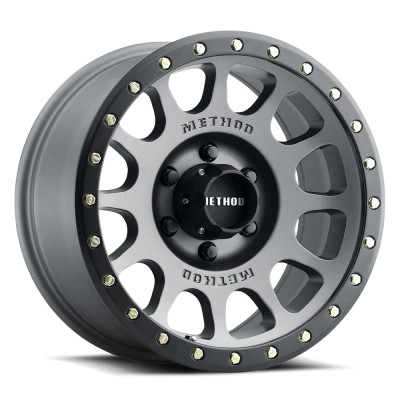 Method Race Wheels MR305 NV TITANIUM Wheel 17x8.5 | 5x127 BC (5x5) | +0 Offset | 4.75 Backspacing - fits Jeep Wrangler JL 2018-2026, Jeep Wrangler JK 2007-2018, Jeep Gladiator JT 2020-2026, Jeep Commander 2006-2010, Chevrolet C/K1500 2WD 1967-1998, and 7 more