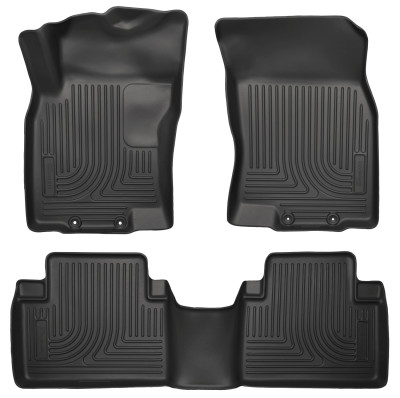 Husky Liners WeatherBeater Front & Second Row Floor Liners, Black for 2014-2020 Nissan Rogue - Part #98671