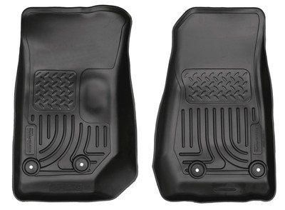 Husky Liners WeatherBeater Front Floor Liners, Black for 2014-2018 Jeep Wrangler 2/4 Door - Part #18041