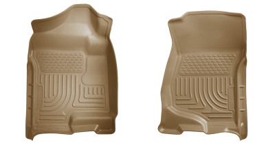 Husky Liners WeatherBeater Front Floor Liners, Tan for 2007-2014 Cadillac Escalade ESV/EXT - Part #18203