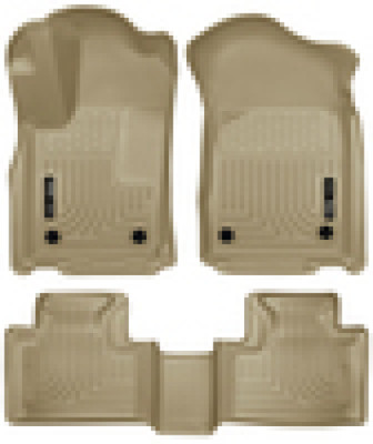 Husky Liners WeatherBeater Front & 2nd Row Seating Floor Liners, Tan for 2016-2022 Dodge Durango - Part #99153