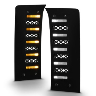ANZO 2022-2024 Toyota Tundra (w/Factory LED Refl. & OE Bumper) Z-Series Full LED DRL Vent Lights - Pair