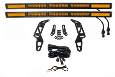 Diode Dynamics 2018-2025 Jeep JL Wrangler/Gladiator SS30 Bumper Bracket Kit - Amber Combo Dual