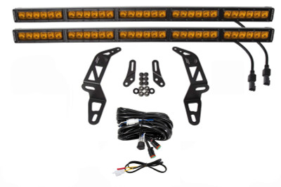 Diode Dynamics 2018-2025 Jeep JL Wrangler/Gladiator SS30 Bumper Bracket Kit - Amber Driving Dual