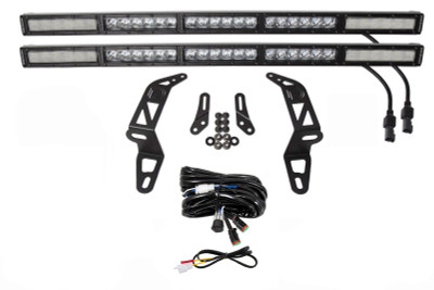 Diode Dynamics 2018-2025 Jeep JL Wrangler/Gladiator SS30 Bumper Bracket Kit - White Combo Dual