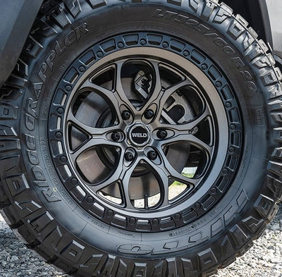 WELD Off-Road Wheel 20x9 Ledge W107 Satin Gunmetal with Satin Black Lip | 5x127 | +0 Offset |  5.00 Backspace | Wrangler JK JL | Gladiator JT | W10709075500