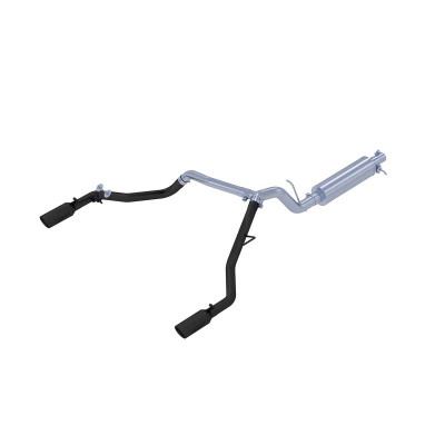 MBRP ARMOR BLK Cat-Back Exhaust, Black-Coated Aluminized Steel - 2019-2024 Ford Ranger EcoBoost 2.3L - S5223BLK