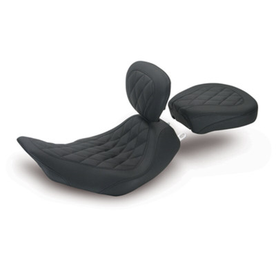 Mustang Motorcycle 97-07 Harley Davidson Rd King,06-07 Str Glide,00-05 Eagle Wide Tripper Solo Seat Dr Back Diam - Black
