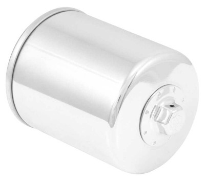 K&N Harley Davidson 3in OD x 4.063in H Chrome Oil Filter product photo