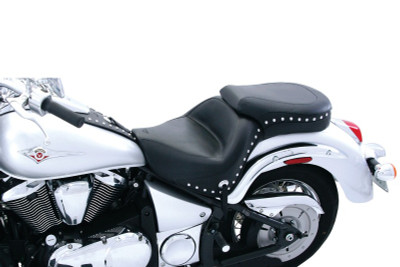 Mustang Motorcycle 06-21 Kawasaki Vulcan 900 Classic, Custom Standard Touring 1PC Seat w/Studs - Black