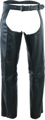 River Road Longhaul Leather Chaps Black - Small - Motorcycle / Biker / Racing Gear