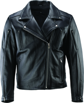 River Road Ironclad Classic Leather Jacket Black - Medium