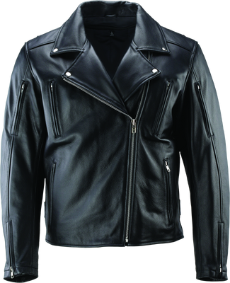 River Road Ironclad Classic Leather Jacket Black - XL - Motorcycle / Biker / Racing Gear
