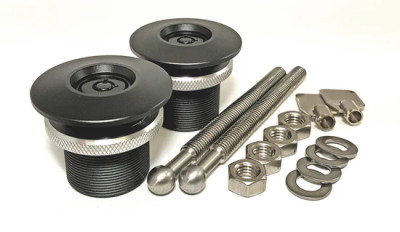 Quik-Latch Black Locking Hood Pins (Set of 2) QL-38L-LP/BP