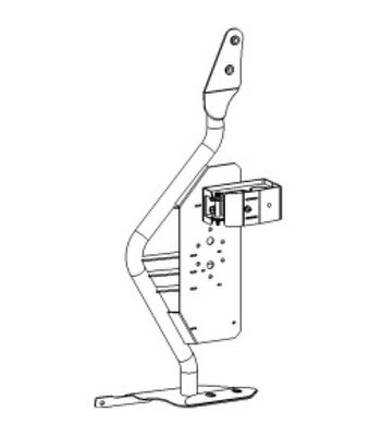 Go Rhino 07-18 Jeep Wrangler JK/JKU Front Fender Jack Mount for Hi-Lift Jack - Tex. Blk (Clamp Style) - 701009T