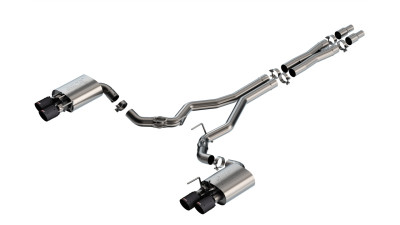 Borla 2024-2025 Ford Mustang GT 5.0L V8 w/ Active Exhaust ATAK Cat-Back Exhaust System - Carbon Fiber