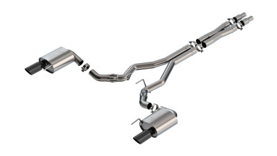 Borla 2024-2025 Ford Mustang GT 5.0L V8 w/o Active Exhaust ATAK Cat-Back Exhaust System - Black Chrome