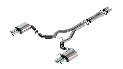 Borla 2024-2025 Ford Mustang GT 5.0L V8 3 in ATAK Catback Non-Active Exhaust- Chrome Quad Tip