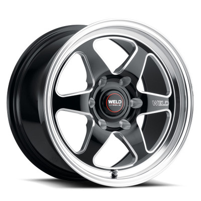 Weld Racing Ventura 6 Drag Gloss Black Wheel 17x7 | 6x139.7 BC (6x5.5) | +0 Offset | 4.00 Backspacing - fits Chevrolet Silverado 1500 1999-2026, GMC Sierra 1500 1999-2026, Chevrolet Tahoe 1992-2026, Chevrolet Suburban 1992-2026, GMC Yukon 1992-2026, and 25 more