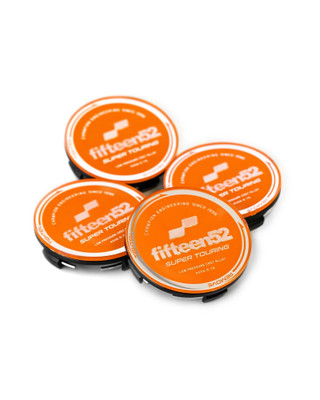 fifteen52 Super Touring (Chicane/Podium) Center Cap Set of Four - Orange/Chrome