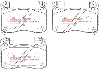 DBA 2018-2023 Kia Stinger V6 Twin Turbo XP Performance Front Brake Pads