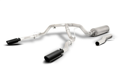 Gibson 2021-2024 Chevy Suburban 5.3L Cat-Back Dual Split Exhaust System - Black Elite - 65695B