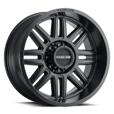 Raceline 948B Split 17x9in / 8x180 BP / 18mm Offset / 124.2mm Bore - Satin Black Wheel