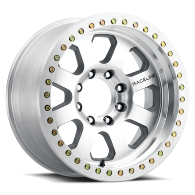 Raceline RT260M Avenger 20x10in / 8x170 BP / -25mm Offset / 130.81mm Bore - Machined Beadlock Wheel