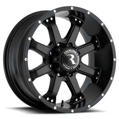 Raceline 991B Assault 20x9in / 8x170 BP / 18mm Offset / 125.2mm Bore - Satin Black Wheel