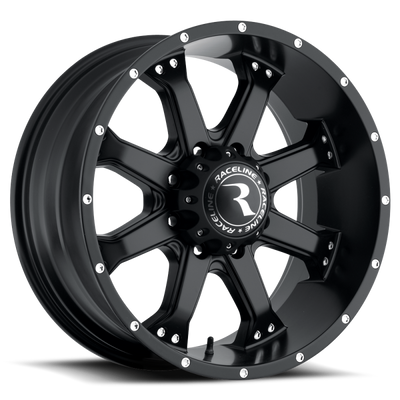 Raceline 991B Assault 20x9in / 8x170 BP / -12mm Offset / 125.2mm Bore - Satin Black Wheel