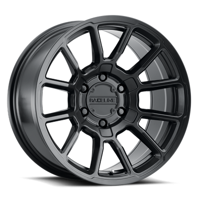Raceline 950B Gauge 17x9in / 8x170 BP / -12mm Offset / 125.2mm Bore - Satin Black Wheel