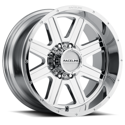 Raceline 940C Hostage Chrome Wheel 20x10 | 8x170 BC | -19 Offset - fits Ford F-250 Super Duty 1999-2026, Ford F-350 Super Duty SRW 1999-2026, Ford Excursion 2000-2005